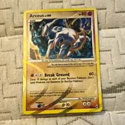 Pokemon TCG Arceus AR1 Pokemon Card Arceus Set Holo Rare English 2009 80 HP - Image 1