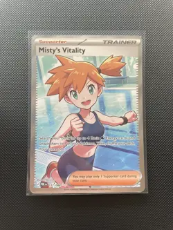 POKEMON TCG Pitch Black MISTY’S VITALITY Full Art Trainer Card 111/084 English - Image 1