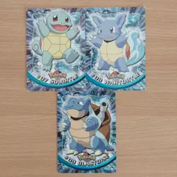 Pokemon Topps TV 1999 Squirtle Wartortle Blastoise Rare Vintage Cards HP #1H - Image 1
