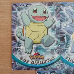 Pokemon Topps TV 1999 Squirtle Wartortle Blastoise Rare Vintage Cards HP #1H - Image 2