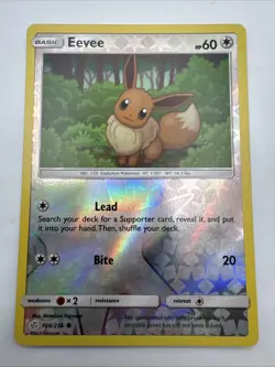 Eevee 166/236 Cosmic Eclipse Reverse Holo Pokemon Card - Image 1