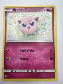 Pokemon Card Jigglypuff Hidden Fates Collide 41/68 Near Mint - Image 1