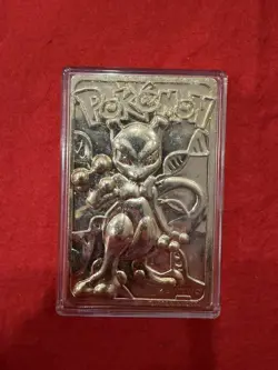1999 Pokemon 23k Gold Plated Mewtwo Burger King Trading Card - Image 3