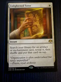 MTG Magic Enlightened Tutor Dominaria Remastered Regular Rare NM - Image 1