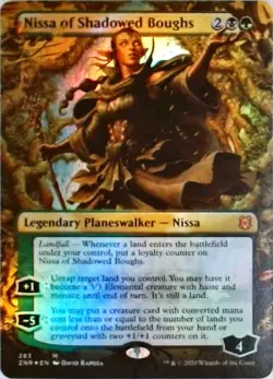 Magic | Zendikar Rising | Nissa of Shadowed Boughs (Borderless) | 283 | NM Foil - Image 1
