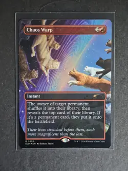 MTG Chaos Warp (Borderless Foil) R 2692 Secret Lair: Cats of Chaos - Image 1