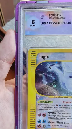 2003 Pokemon Aquapolis #149 Crystal Lugia Holo GRAAD 6 EX-MT - Image 3