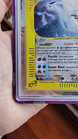 2003 Pokemon Aquapolis #149 Crystal Lugia Holo GRAAD 6 EX-MT - Image 5