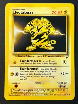 Electabuzz 24/130 Non Holo Rare Base Set 2 - Pokemon Card WOTC C LP - Image 1