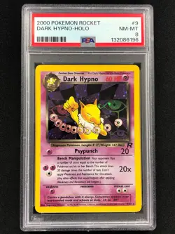 Pokemon 2000 Dark Hypno Holo 9/82 PSA 8 - Image 1