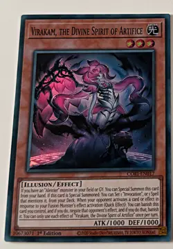 Yu-Gi-Oh! Virakam The Divine Spirit Of Artifice CORI-EN017 Super Rare Mint 1st - Image 1