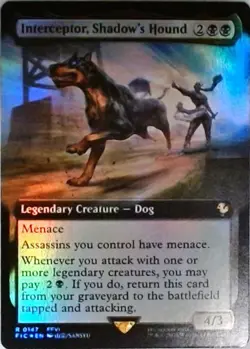 Magic | Commander: FINAL FANTASY | Interceptor, Shadow's Hound (Extended Art) | - Image 1