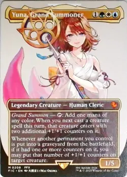 Magic | Commander: FINAL FANTASY | Yuna, Grand Summoner (Borderless) | 208 | NM - Image 1