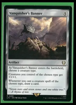 VANQUISHER'S BANNER 289 COMMANDER: LOTR: TALES OF MIDDLE-EARTH MTG NM/M - Image 1