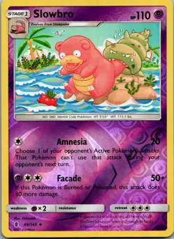Slowbro 49/145 Uncommon Guardians Rising Pokemon Reverse Holo Near Mint - Image 1