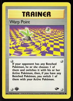 Warp Point 126/132 Common Gym Challenge Pokemon 1st Edition NM 01-08-95 - Image 1