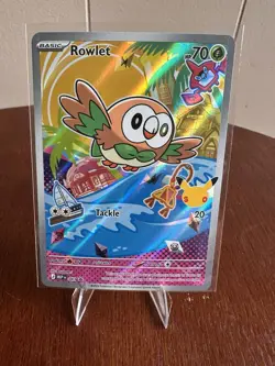 Rowlet 043 First Partner Illustration Collection Promo Pokemon English MEP NM - Image 1