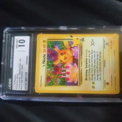 CGC 10 GEM MINT Birthday Pikachu Celebrations 24 Classic Collection Holo Pokemon - Image 1