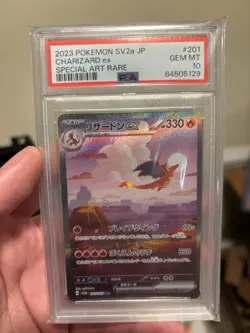 Pokemon TCG 2023 SV2a Card 151 Charizard ex Holo 201/165 SAR PSA 10 JP - Image 1