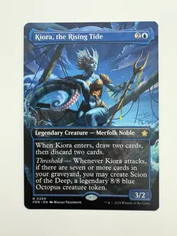 Kiora the Rising Tide Borderless Alternate MTG Magic Gathering Card NM Mint FDN - Image 1