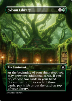 Sylvan Library - High Quality Altered Art Custom Cards - Image 1