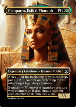 Cleopatra, Exiled Pharaoh - High Quality Altered Art Custom Cards - Image 1