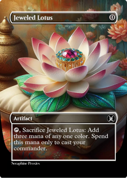 Jeweled Lotus - High Quality Altered Art Custom Cards - Image 1
