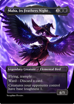 Maha, Its Feathers Night - High Quality Altered Art Custom Cards - Image 1