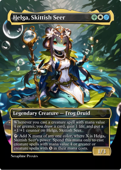 Helga, Skittish Seer - High Quality Altered Art Custom Cards - Image 1