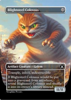 Blightsteel Colossus - High Quality Altered Art Custom Cards - Image 1