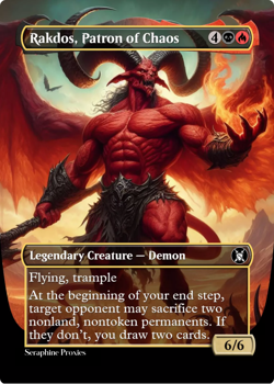 Rakdos, Patron of Chaos - High Quality Altered Art Custom Cards - Image 1