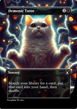 Demonic Tutor - High Quality Altered Art Custom Cards - Image 1