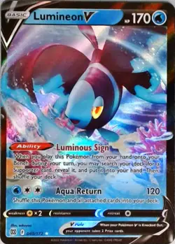 Pokemon | SWSH09: Brilliant Stars | Lumineon V | 040/172 | NM Holo - Image 1
