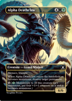 Alpha Deathclaw - High Quality Altered Art Custom Cards - Image 1