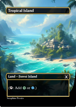 Tropical Island - High Quality Altered Art Custom Cards - Image 1