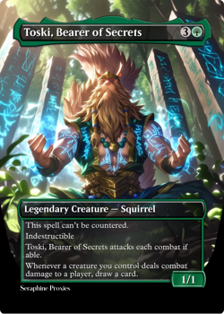 Toski, Bearer of Secrets - High Quality Altered Art Custom Cards - Image 1