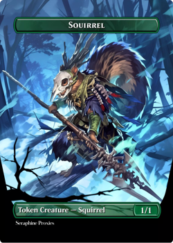 Squirrel Token - High Quality Altered Art Custom Cards - Image 1