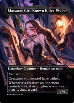 Massacre Girl, Known Killer - High Quality Altered Art Custom Cards - Image 1