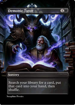 Demonic Tutor - High Quality Altered Art Custom Cards - Image 1