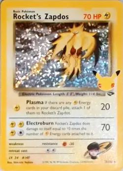 Pokemon | Celebrations: Classic Collection | Rocket's Zapdos | 15/132 | NM Holo - Image 1