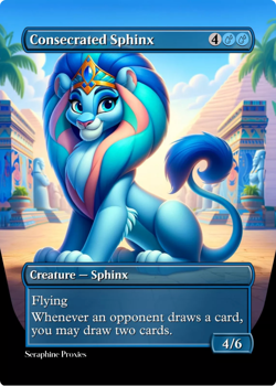 Consecrated Sphinx - High Quality Altered Art Custom Cards - Image 1
