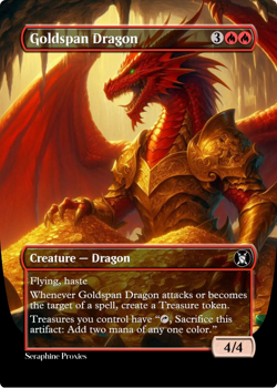 Goldspan Dragon - High Quality Altered Art Custom Cards - Image 1