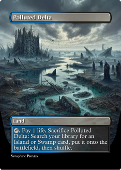 Polluted Delta - High Quality Altered Art Custom Cards - Image 1