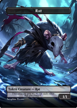Rat Token - High Quality Altered Art Custom Cards - Image 1