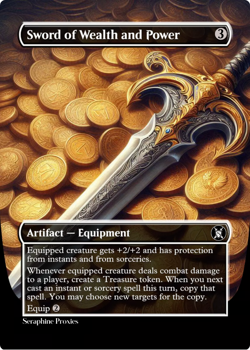 Sword of Wealth and Power - High Quality Altered Art Custom Cards - Image 1