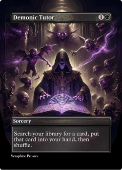 Demonic Tutor - High Quality Altered Art Custom Cards - Image 1