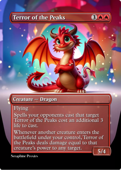 Terror of the Peaks - High Quality Altered Art Custom Cards - Image 1