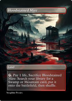 Bloodstained Mire - High Quality Altered Art Custom Cards - Image 1