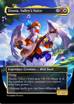 Zinnia, Valley's Voice - High Quality Altered Art Custom Cards - Image 1