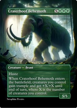 Craterhoof Behemoth - High Quality Altered Art Custom Cards - Image 1